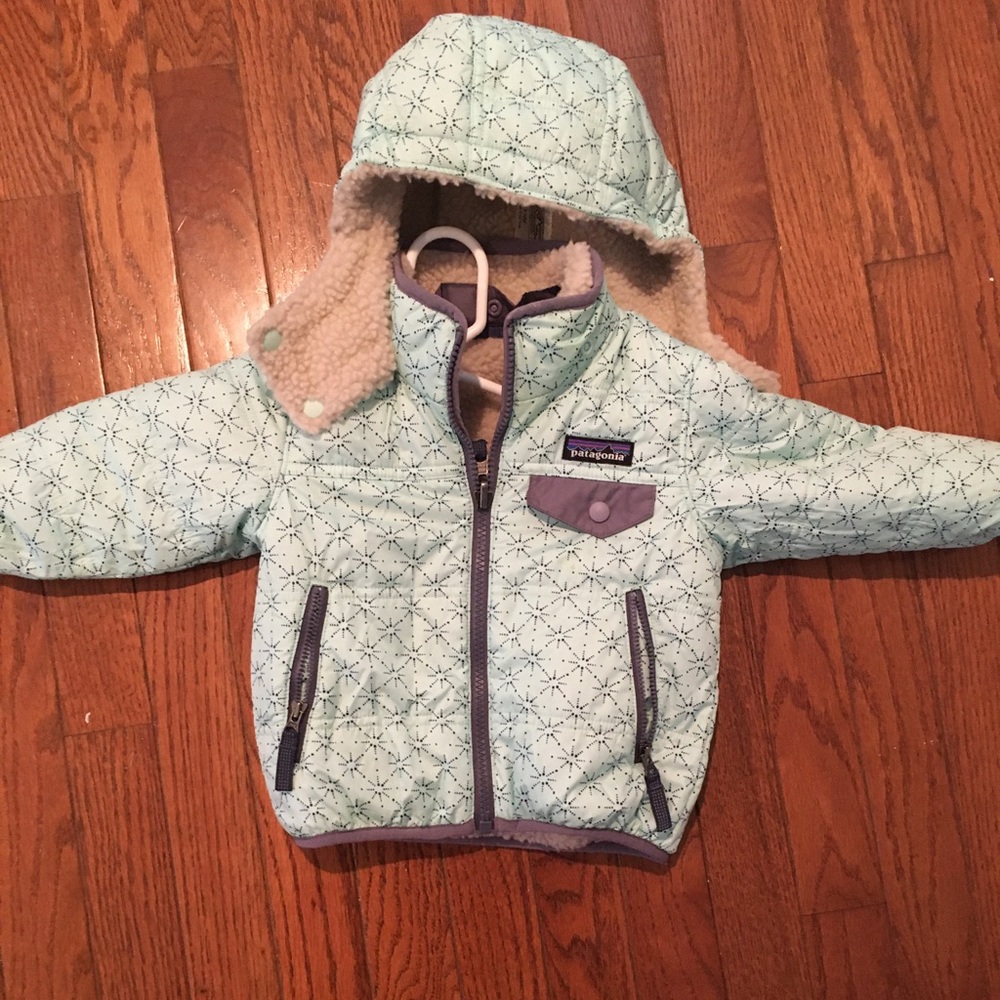 Patagonia reversible 6-12 mo coat EXCELLENT cond.